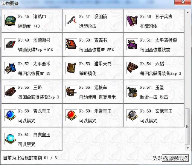 三国志曹操传秘笈（三国志曹操传物品代码）