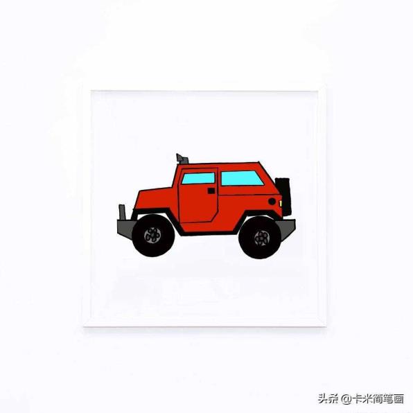 吉普车简笔画（吉普车简笔画图片大全）