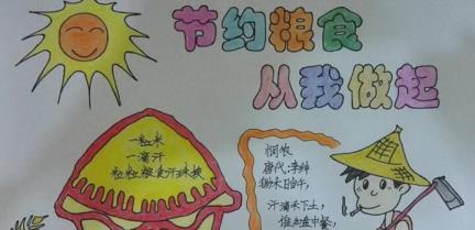 保护保重食粮手抄报内容